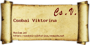 Csobai Viktorina névjegykártya
